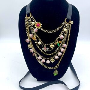 Betsy Floral Ribbon necklace RARE